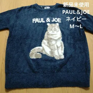 미사용 새상품 PAUL & JOE 고양이 룸웨어 긴팔 네이비 M~L