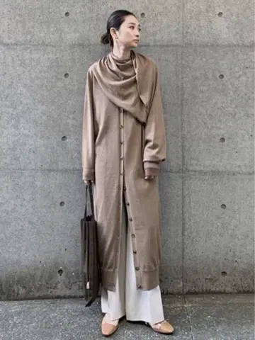 택 포함 미사용 새상품 림아크 크로스 어레인지 롱 니트 원피스 블랙