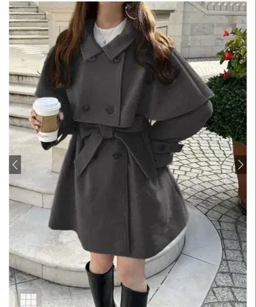 그레일 2way 케이프 세트 코트[ze782]