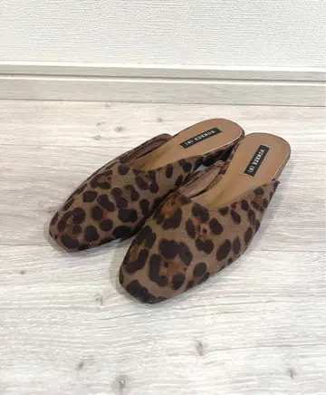 레오파드 무늬 뮬