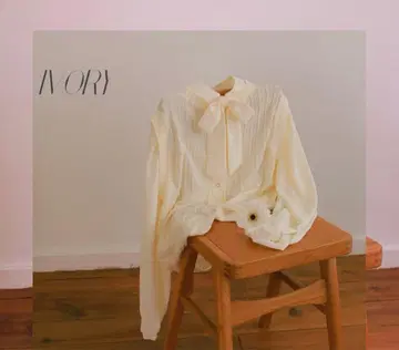 2 way ribbon tie blouse 리본 포함 셔츠 긴팔