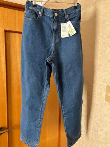 블루 데님 팬츠 허리밴딩