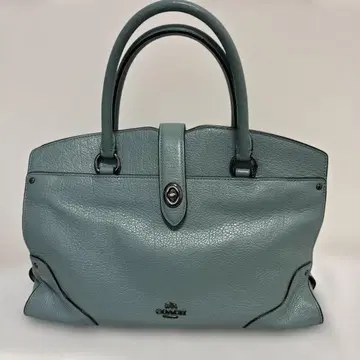 민트 그린 가죽 핸드백