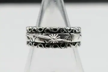 새상품급 11호 SAAD 태양신 실버 반지 크랙 디자인