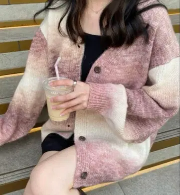 nemne 그라데이션 니트 가디건 M 사이즈 빅 아우터 새상품급