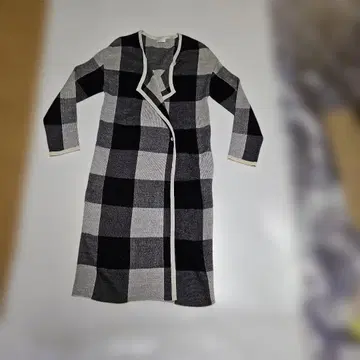 SONO 체크 무늬 롱 가디건 사이즈 1