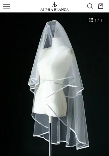 ALPHA BLANCA 웨딩 베일 화이트