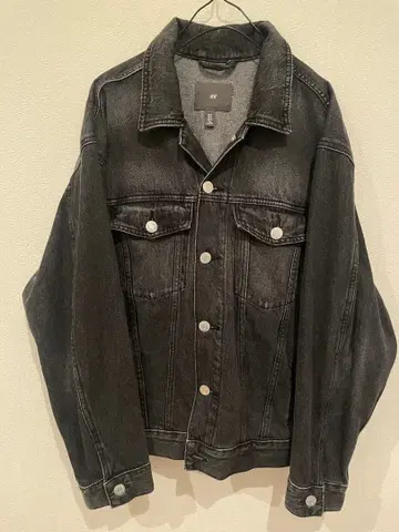H&M 다크 그레이 데님 자켓 M