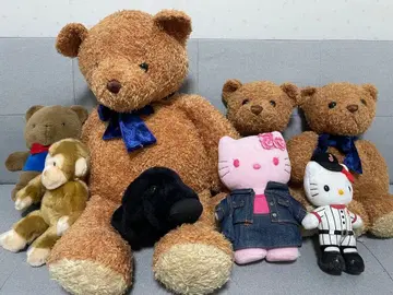 테디베어 헬로키티 몽키 봉제 인형 세트