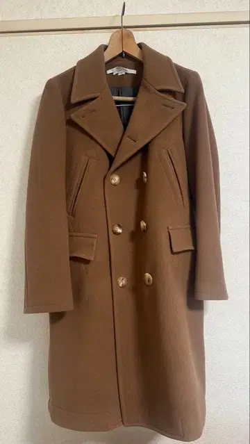 ANSNAM 태즈메이니아 울 피 코트 카멜