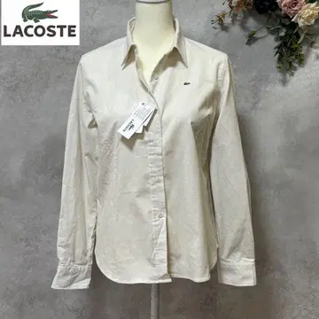 [ 새상품 ] LACOSTE 코듀로이 긴팔 셔츠 사이즈 42 화이트