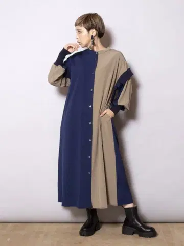 osmosis 2way 리브 절개 원피스