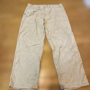 DOARAT 베이지 코듀로이 스트레이트 레그 팬츠