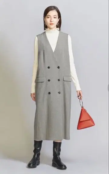 미사용 BEAUTY&YOUTH 트윌 오버롤 스커트&베스트 XS