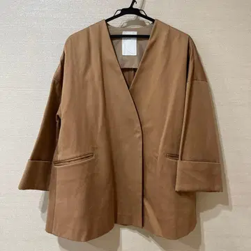 NOBLE 노카라 자켓 브라운