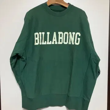 BILLABONG 그린 로고 맨투맨