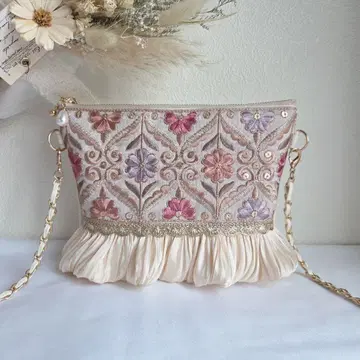 재판매 5 [20cm] 사코슈 인도 자수 숄더백