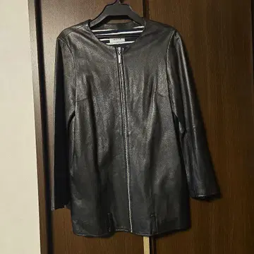 FRAY I.D 블랙 라무 가죽 자켓