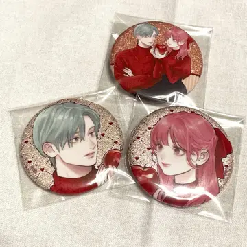 유비사키토 코이코이 SPRINGGIFT 글리터 캔뱃지 3종 세트
