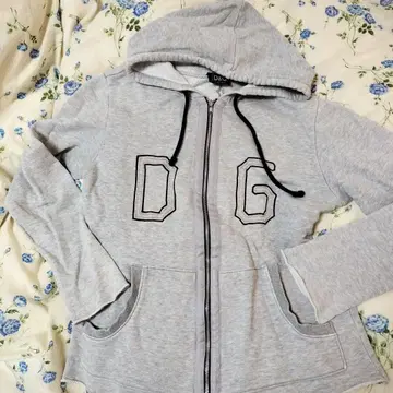 D&G 돌체앤가바나 후드 부착 그레이 후드티