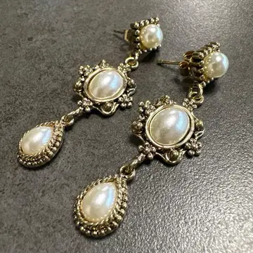 엘레강트 골드 펄 롱 귀걸이