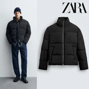 ZARA 블랙 다운 자켓