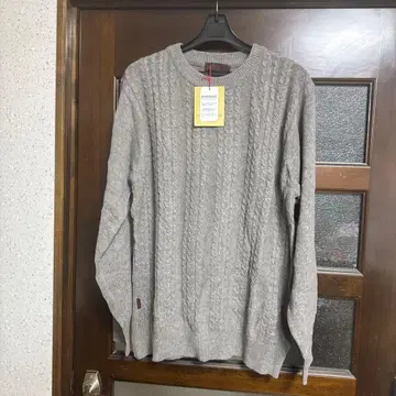 INSPIRE 그레이 케이블 니트 스웨터 LL
