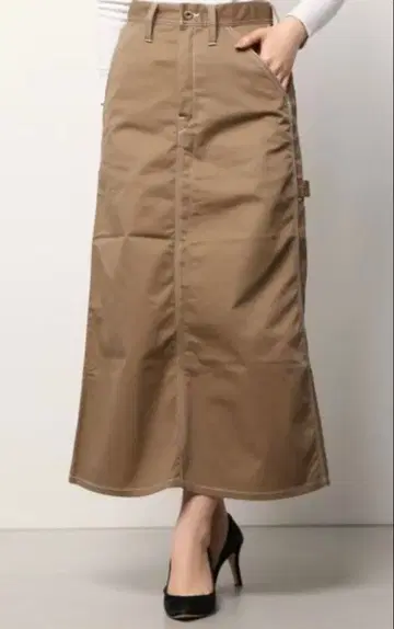 UNIVERSAL OVERALL 페인터 스커트 베이지 카멜