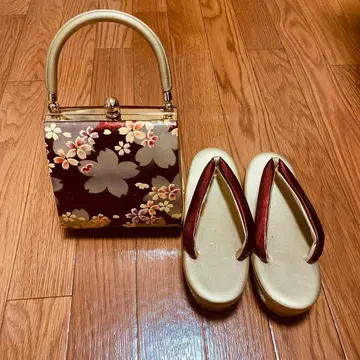 일본 의류용 꽃무늬 백과 조리 세트