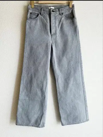 그레이 와이드 레그 데님