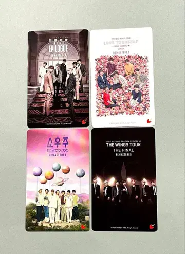 BTS MOVIE WEEKS 영화 사용한 무비티켓 4장 세트 컴플리트