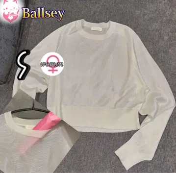 Ballsey 크루넥 숏 기장 니트 S 화이트 투모로우랜드 긴팔