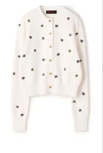 CABaN 코튼 캐시미어 자수 크루넥 가디건