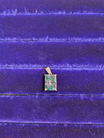 유품 정리 목걸이 탑 K18 18금 오팔 골드