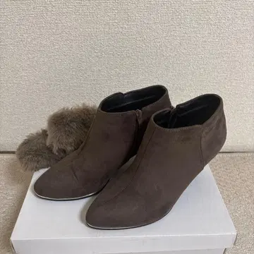 젤리빈스 부츠 브라운 퍼 포함 부티 L