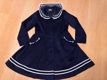 엑시즈팜 포에틱 세일러 미들 코트 M 네이비