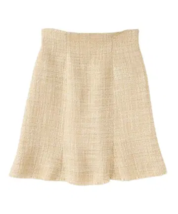 릴리안 캐럿 튤립 헴 트위드 미니 스커트