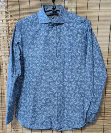 새상품급 매킨토시 런던 긴팔 셔츠 남성용 파란색