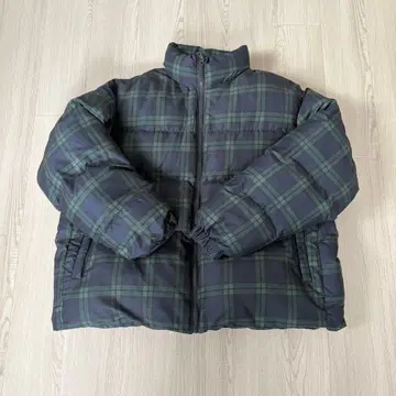 nugu 다운 자켓 체크 자켓