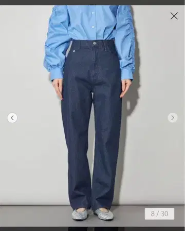 [시텐] 스트레이트 레그 데님 하이웨스트