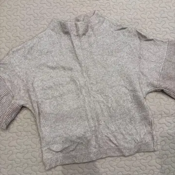 베이지 5부 소매 니트 사이즈 40 modify