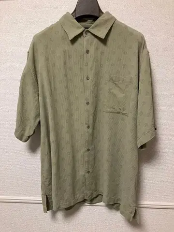 Neiman Marcus XL 반팔 셔츠 올리브 그린