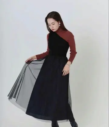 tina 튤 원피스 블랙