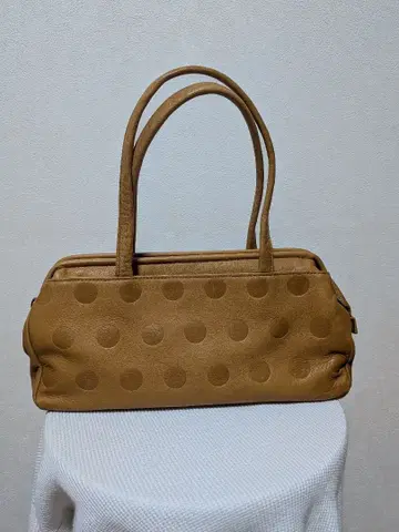 Kanmi 브라운 도트 무늬 숄더백