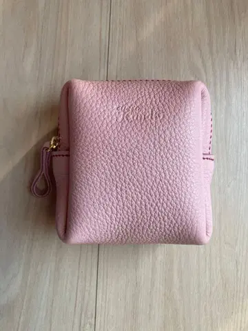 핸드메이드 핑크 가죽 소품함
