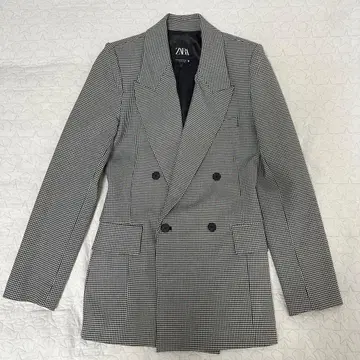 ZARA 체크 무늬 테일러드 자켓