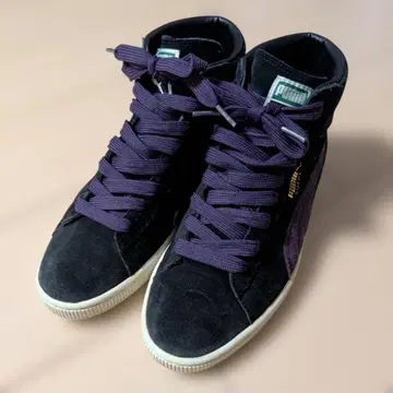PUMA SUEDE MID BLACK x PURPLE 26cm