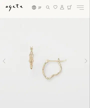 아갓 agete 골드 귀걸이