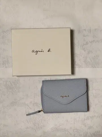 아네스베 3단 폴더형 지갑 라이트 블루