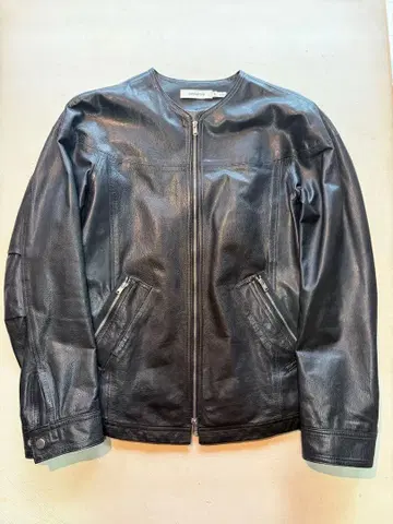 논네이티브 블랙 가죽 싱글 라이더 자켓